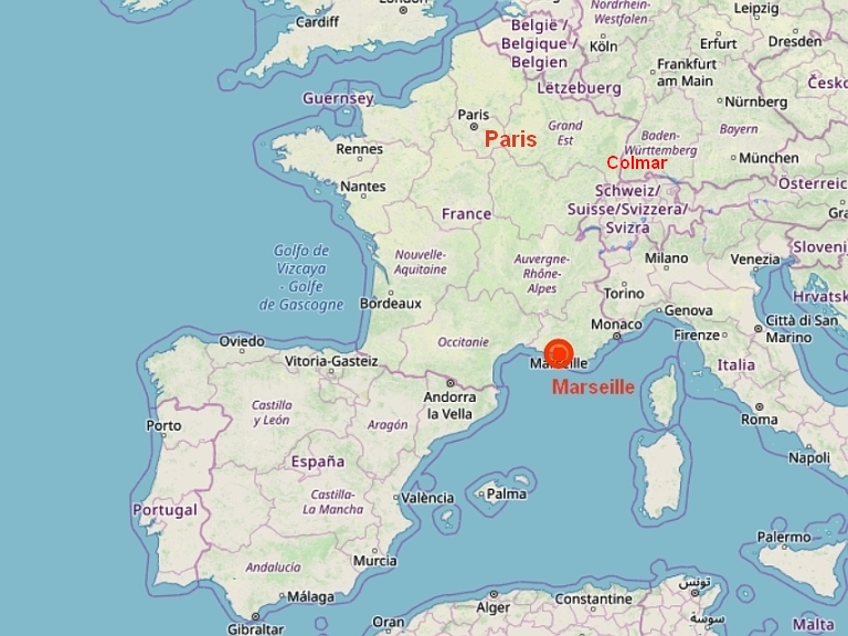 Karte Frankreich