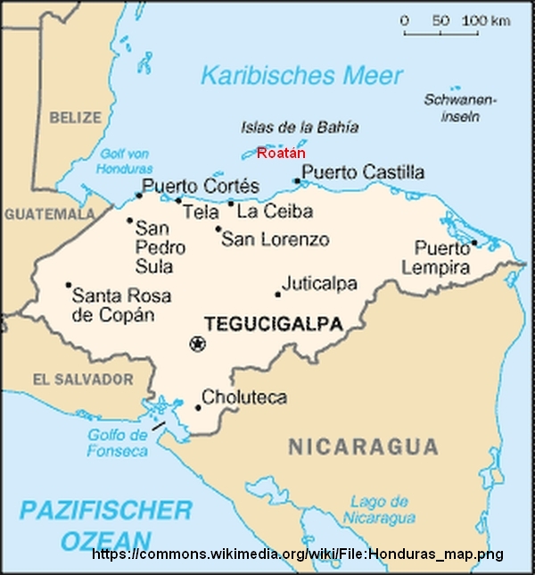 Honduras Karte